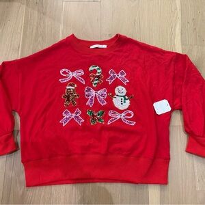 NEW Altard State Festive Red Holiday Sweatshirt